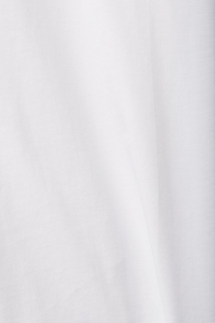 Camiseta de jersey con cuello redondo, WHITE, detail image number 5