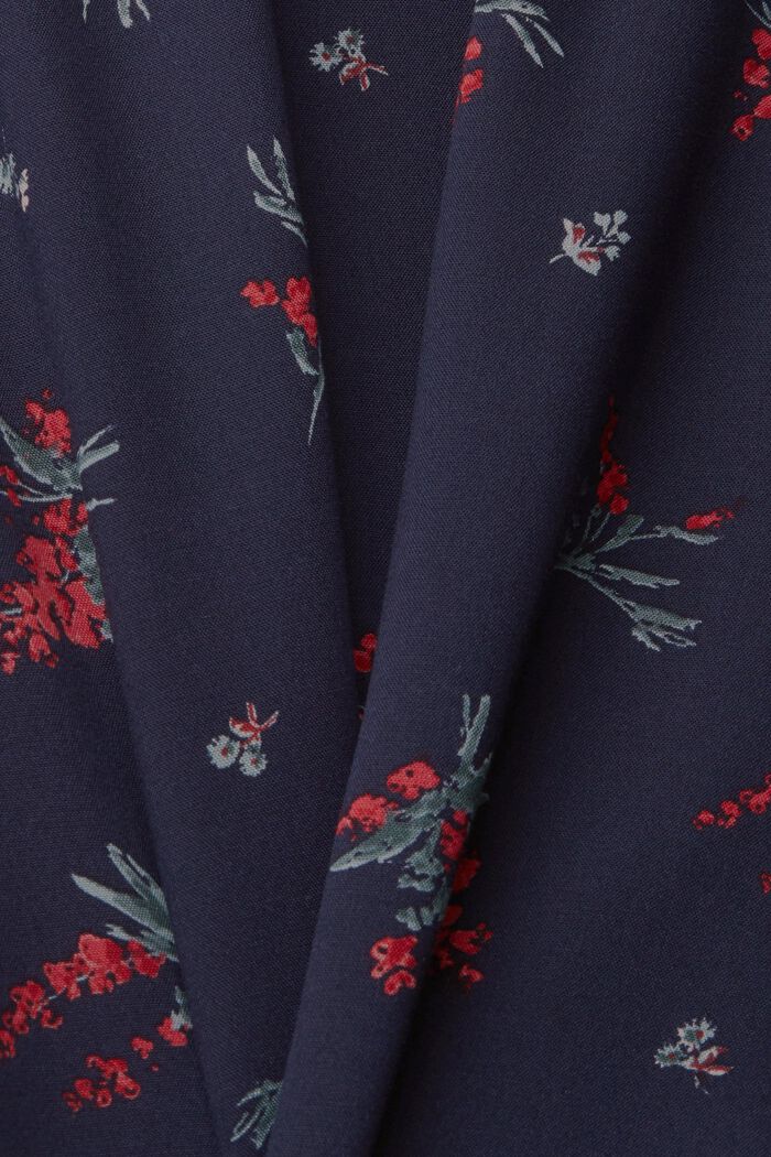 Blusa con estampado floral, LENZING™ ECOVERO™, NAVY, detail image number 4