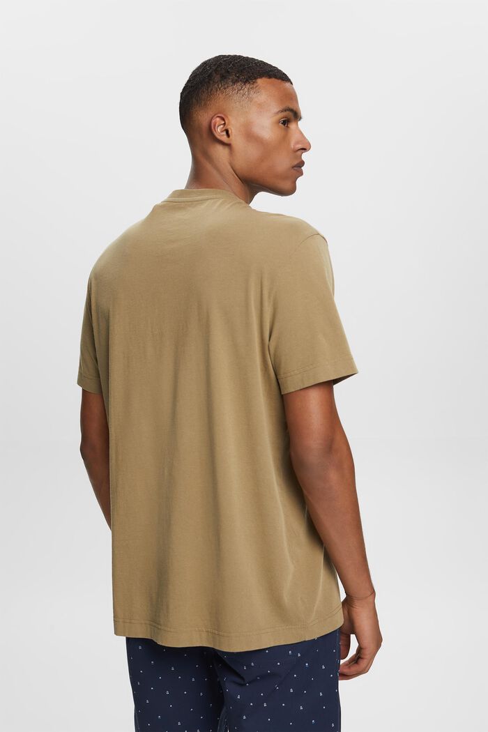Camiseta henley, 100% algodón, KHAKI GREEN, detail image number 3