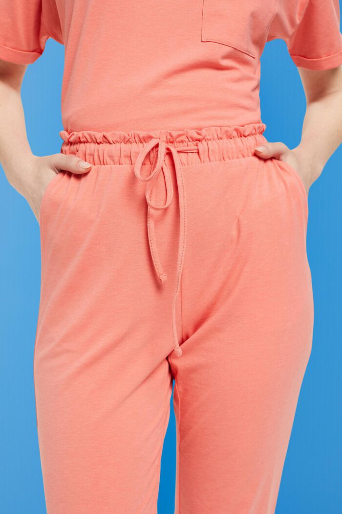 Pantalón de punto con cintura elástica, NEW CORAL, detail image number 2