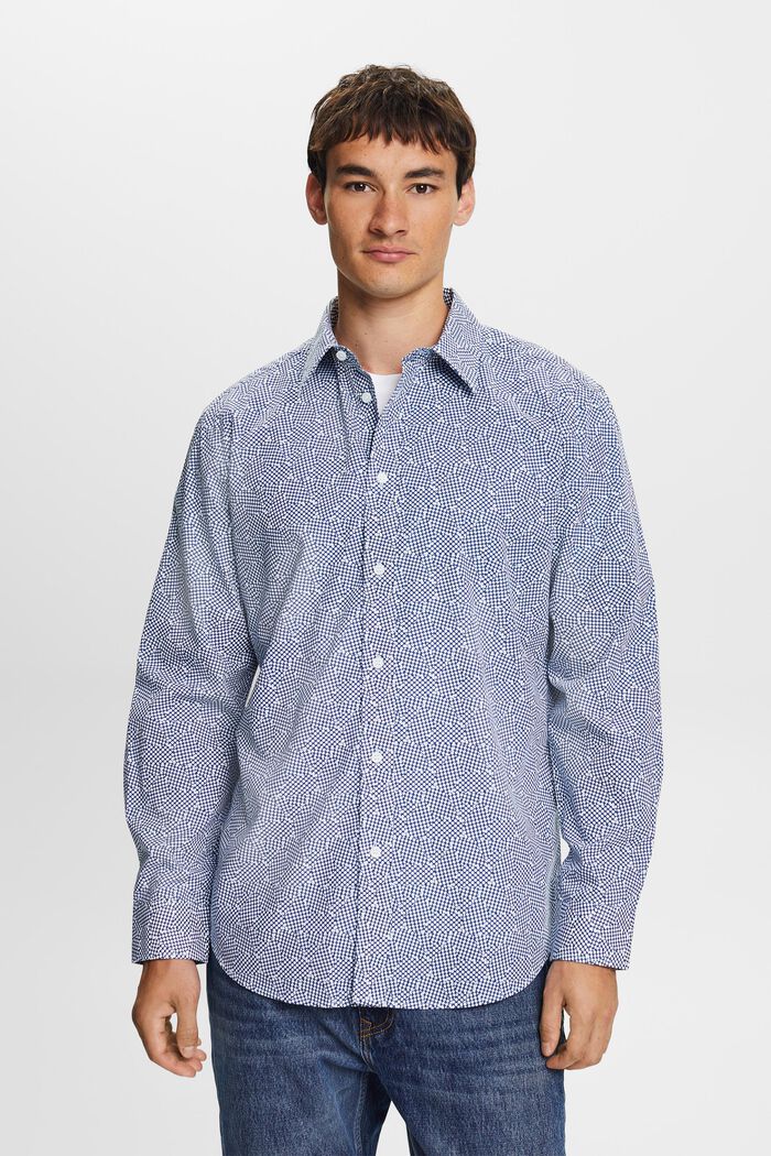 Camisa estampada, 100% algodón, WHITE, detail image number 1
