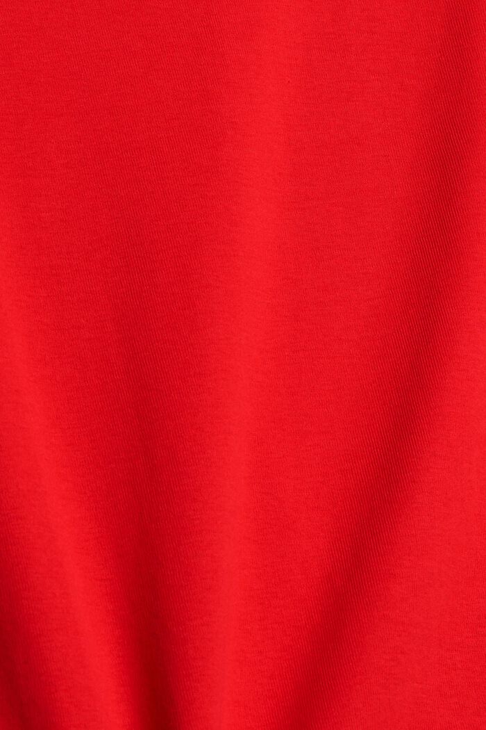 Camiseta de manga larga con cuello redondo en 100% algodón ecológico, ORANGE RED, detail image number 4