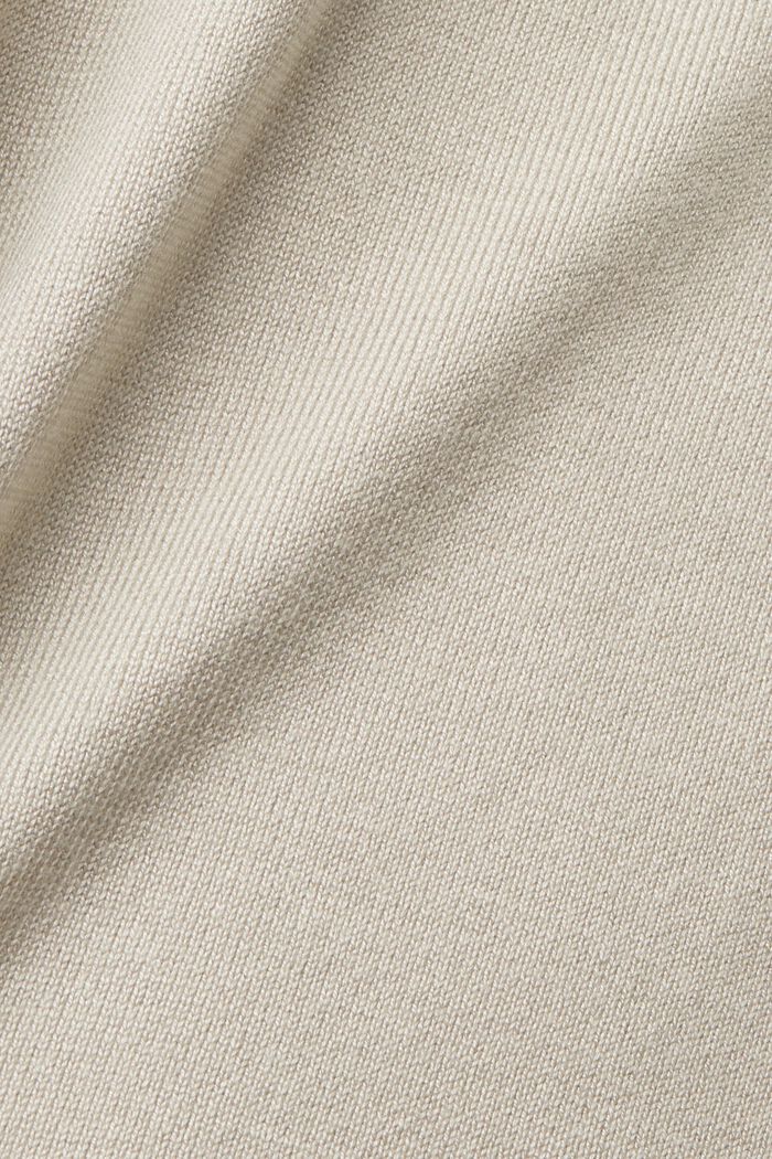Jersey de punto con manga corta y cuello de polo, DUSTY GREEN, detail image number 4