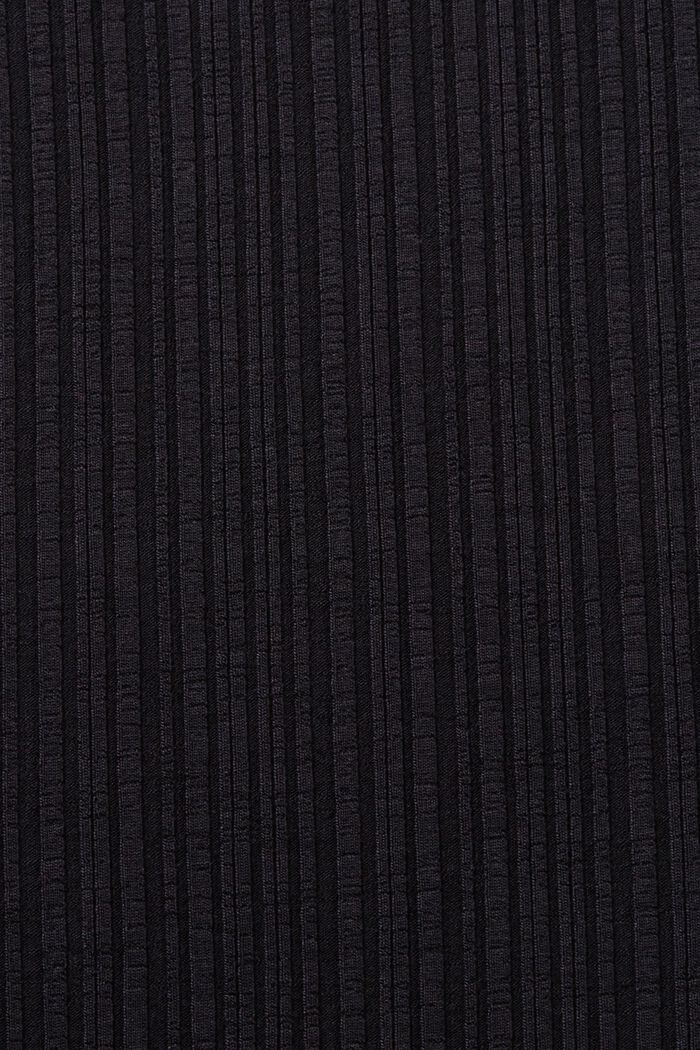 Vestido midi de punto acanalado, BLACK, detail image number 4