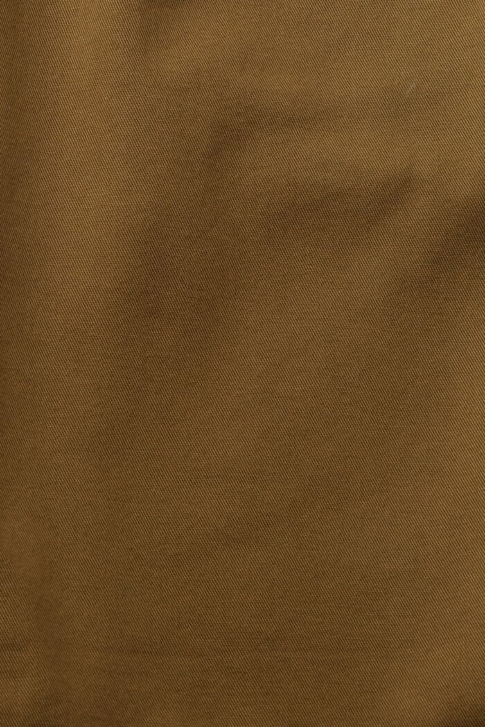 Shorts de cintura alta en 100% algodón Pima, KHAKI GREEN, detail image number 6