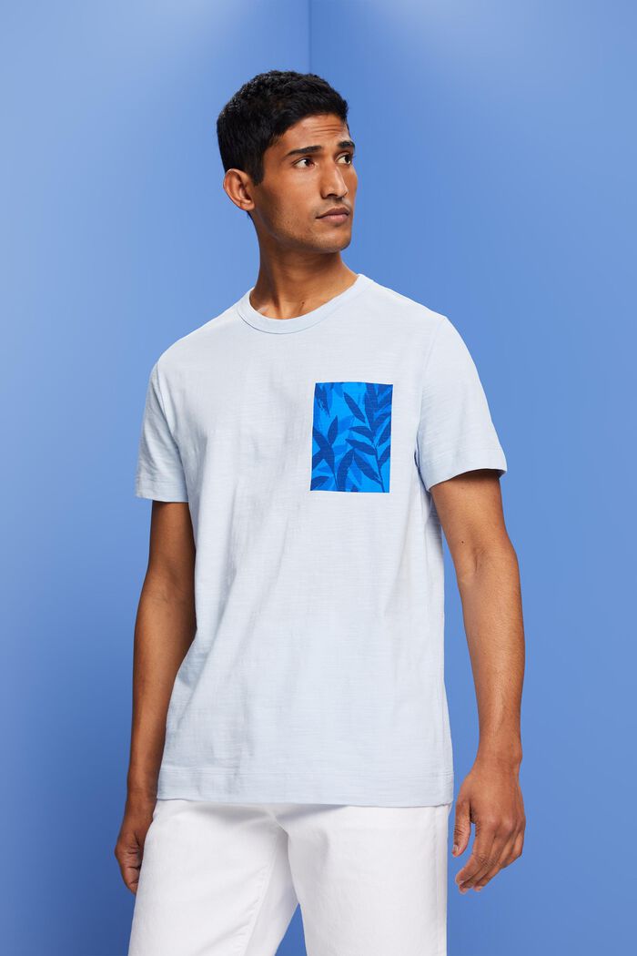 Camiseta de tejido jersey con estampado, 100% algodón, PASTEL BLUE, detail image number 0