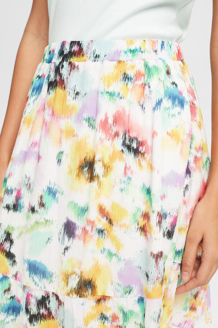 Minifalda con estampado, de LENZING™ ECOVERO™, OFF WHITE, detail image number 2