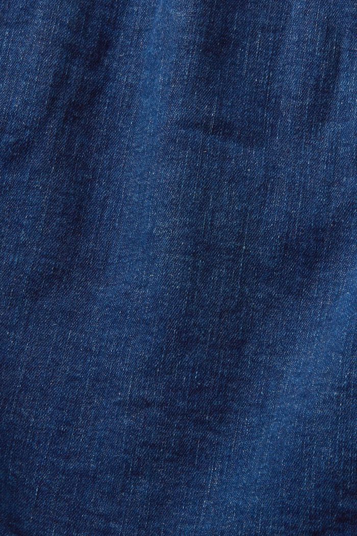 Cazadora vaquera con efecto desgastado, algodón ecológico, BLUE DARK WASHED, detail image number 5