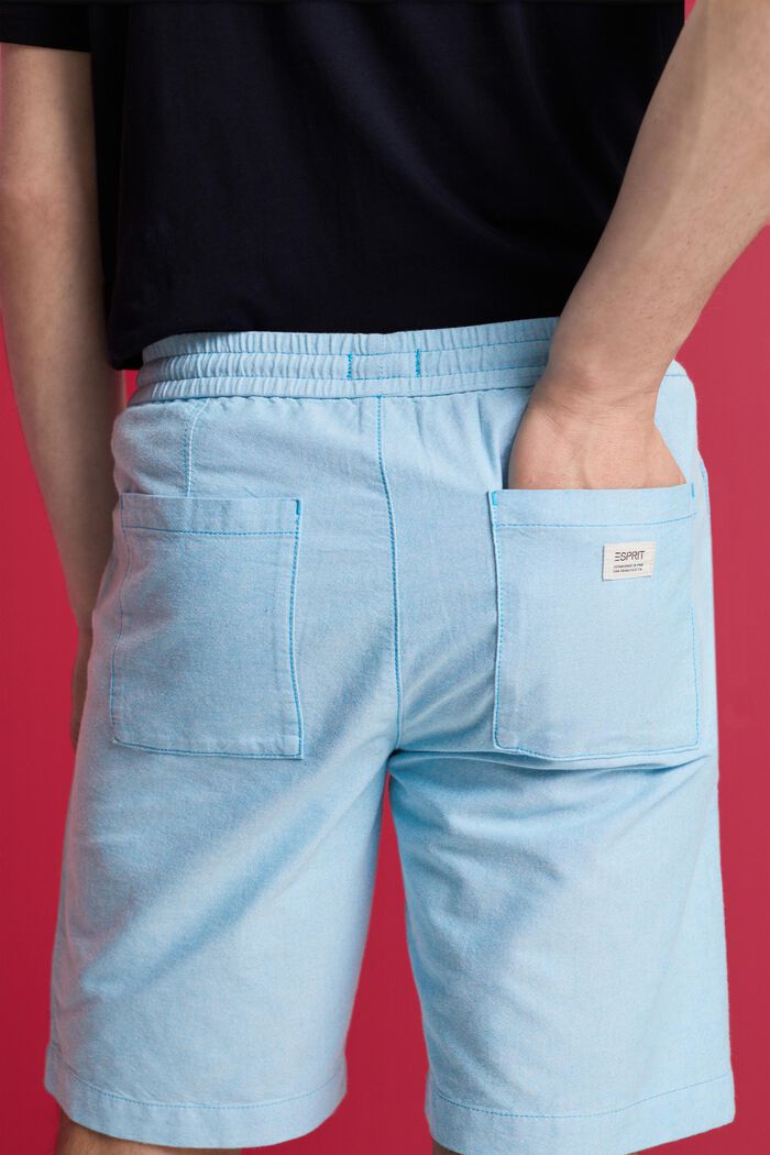 Pantalón corto de sarga, 100% algodón, DARK TURQUOISE, detail image number 4