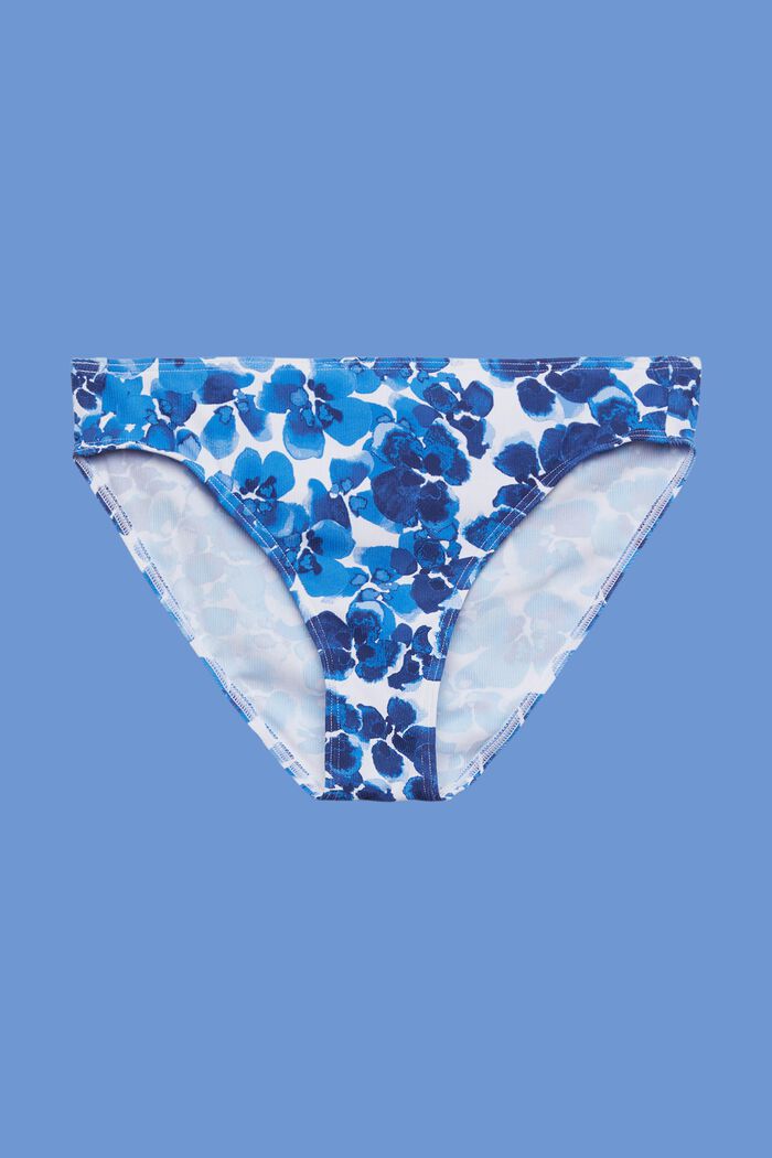 Braguita de bikini de tiro bajo con estampado, BLUE, detail image number 3
