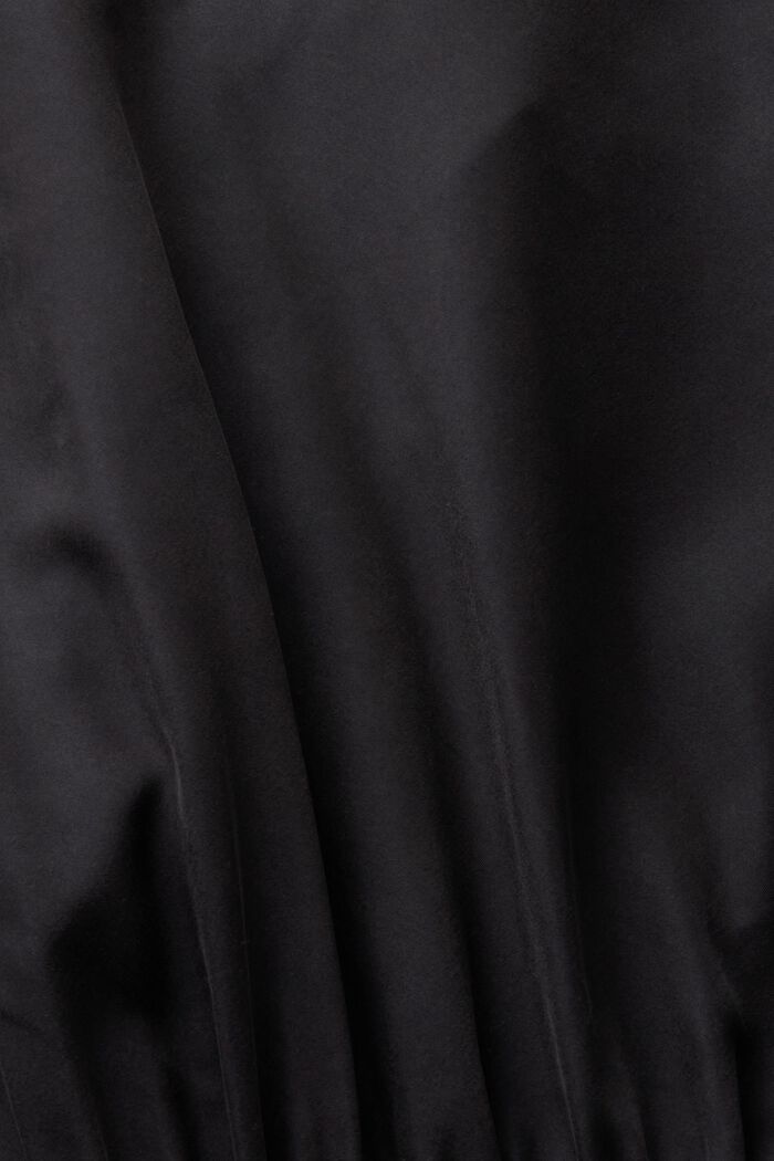Minivestido de paracaídas de seda lavada, BLACK, detail image number 4