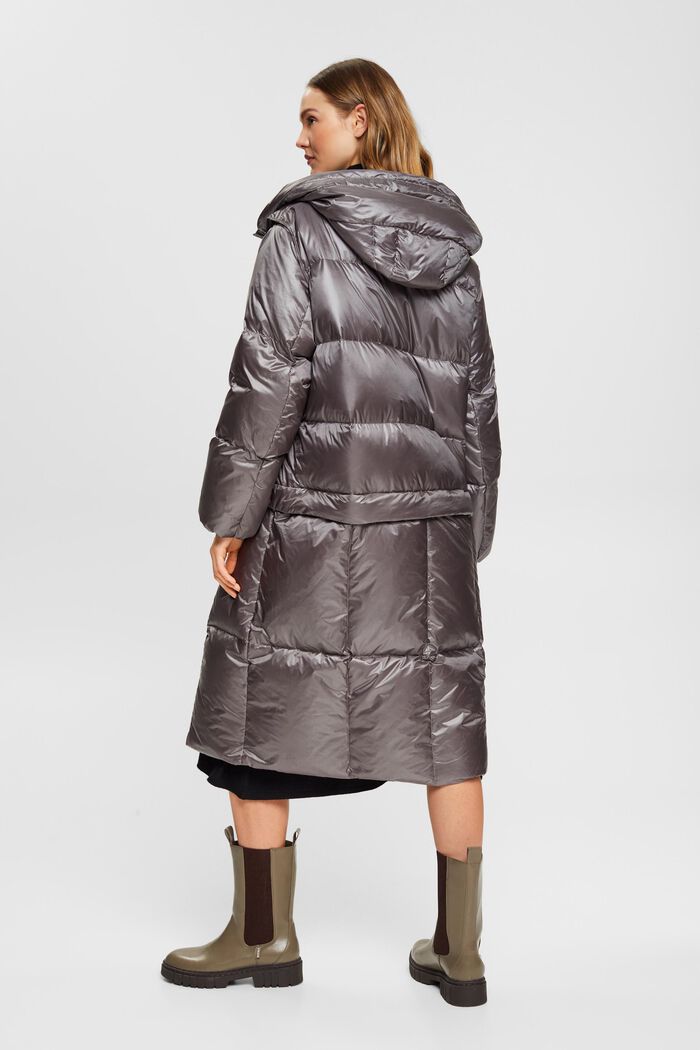 4 en 1: abrigo acolchado con relleno de plumón reciclado, GUNMETAL, detail image number 3