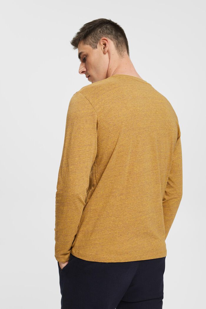 Camiseta de manga larga de jersey, 100% algodón, DUSTY YELLOW, detail image number 3