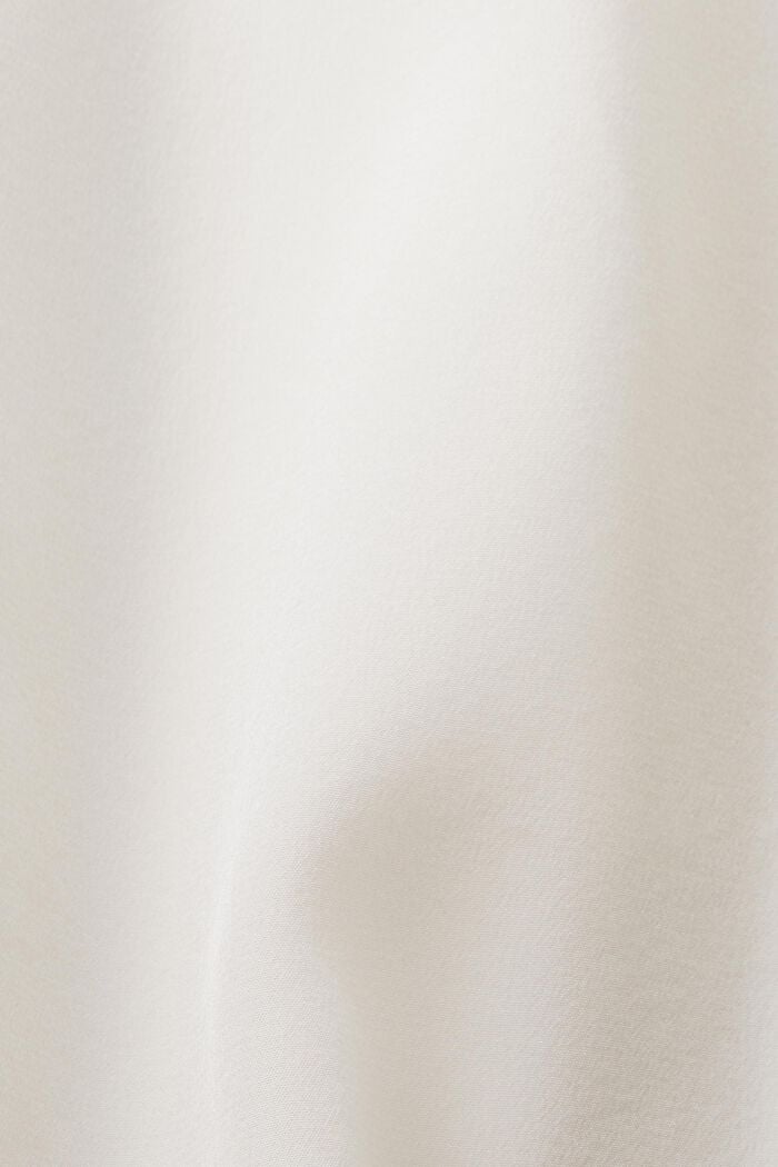 Blusa de seda con cuello en pico, OFF WHITE, detail image number 5