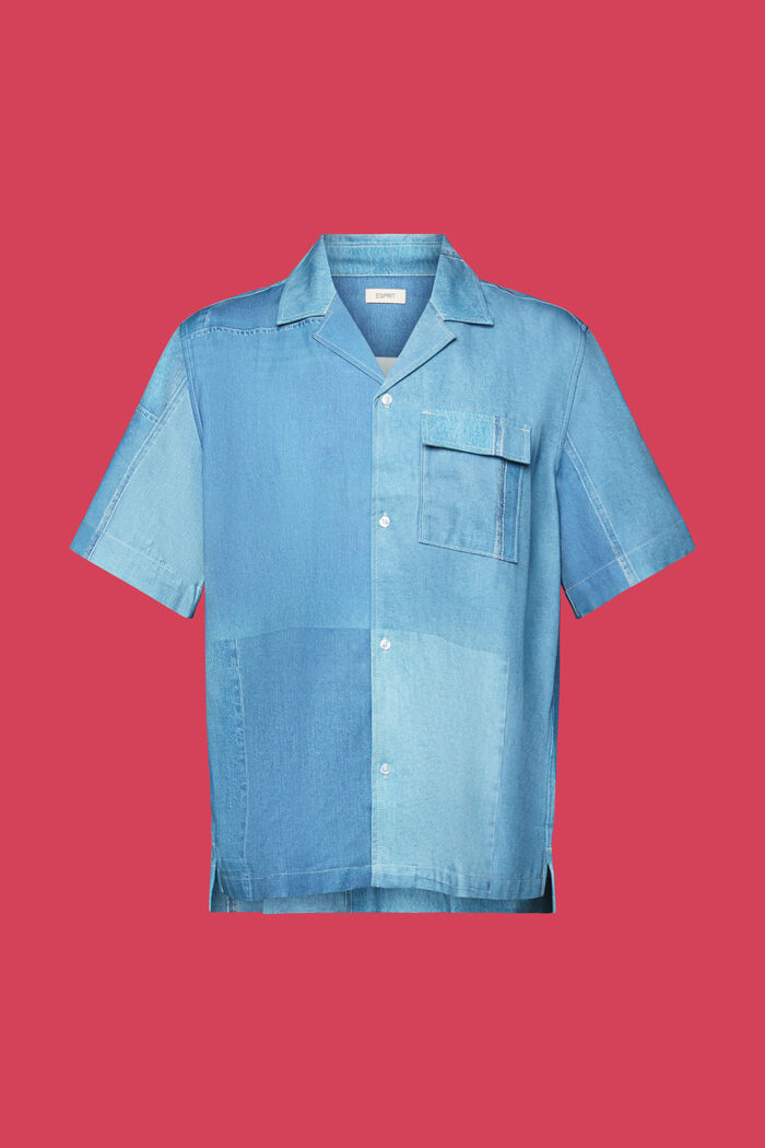 Camisa con estampado vaquero allover, BLUE MEDIUM WASHED, detail image number 7