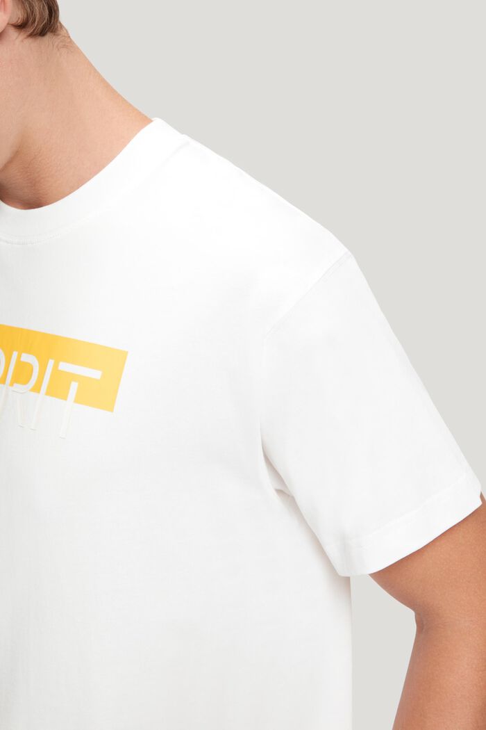 Camiseta con logo mate brillante, WHITE, detail image number 3