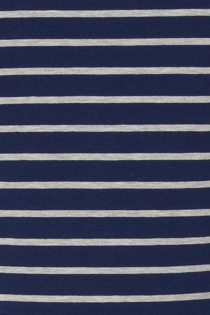 Camiseta de manga larga a rayas con cuello tunecino, DARK BLUE, detail image number 3