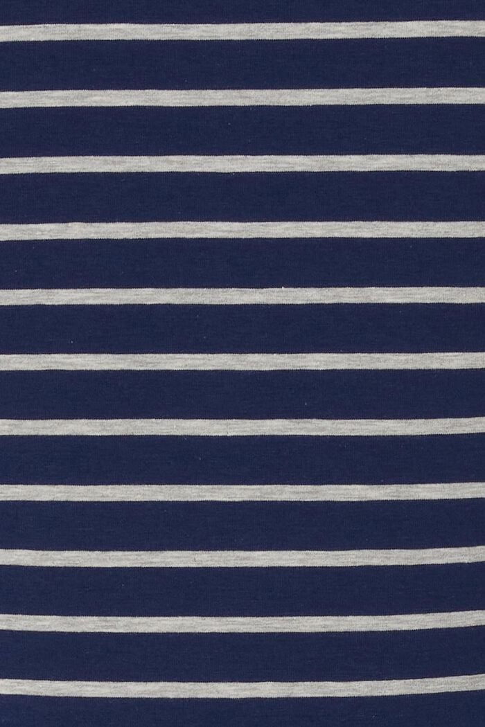 Camiseta de manga larga a rayas con cuello tunecino, DARK BLUE, detail image number 3
