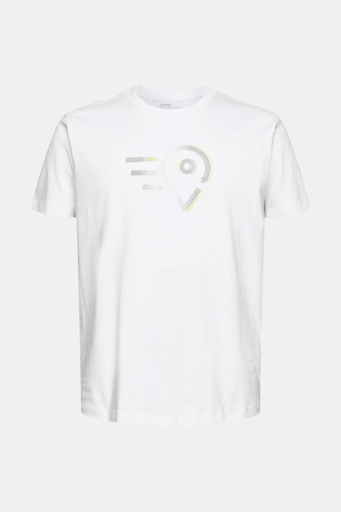 Camiseta de algodón ecológico con estampado, WHITE, detail image number 6