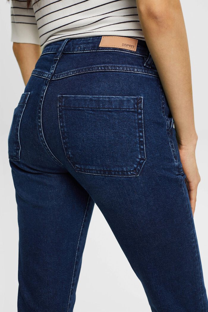 Jeans mid rise slim fit, BLUE DARK WASHED, detail image number 4