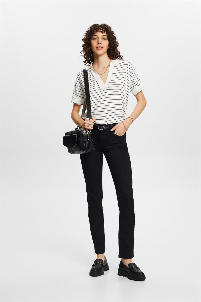 Jeans mid-rise slim fit, BLACK RINSE, detail image number 1
