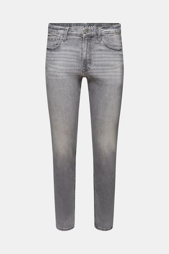 Jeans mid-rise slim tapered, GREY MEDIUM WASHED, detail image number 6