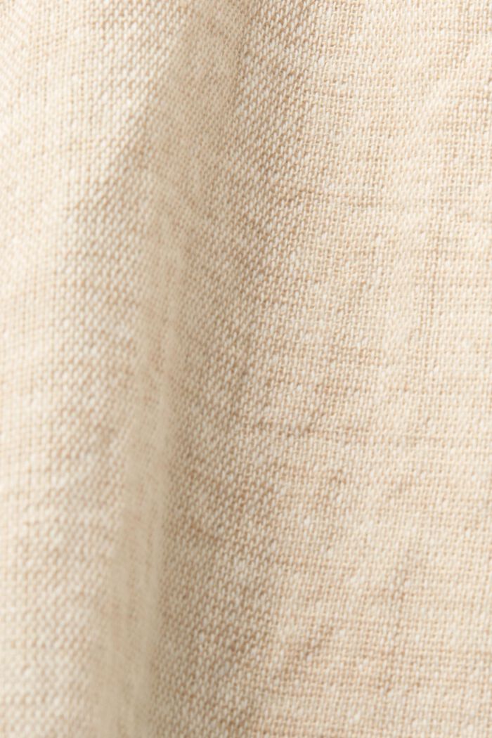 Chaqueta ligera de algodón y lino, SAND, detail image number 5