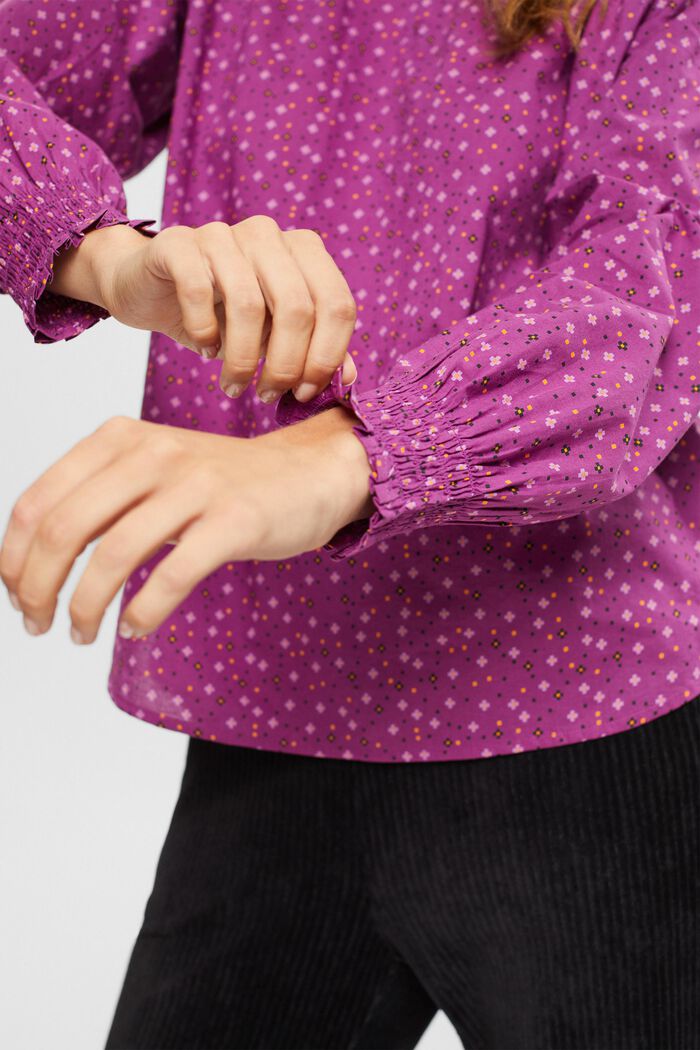 Blusa estampada, algodón ecológico, VIOLET, detail image number 0