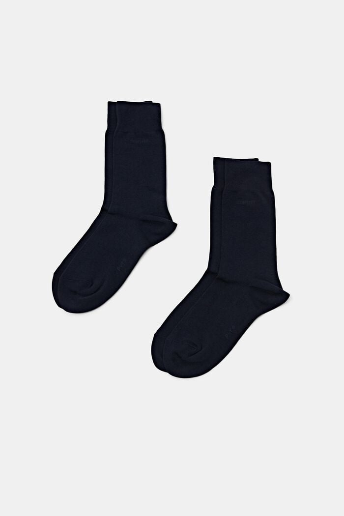 Pack de 2 pares de calcetines, algodón ecológico, MARINE, detail image number 0