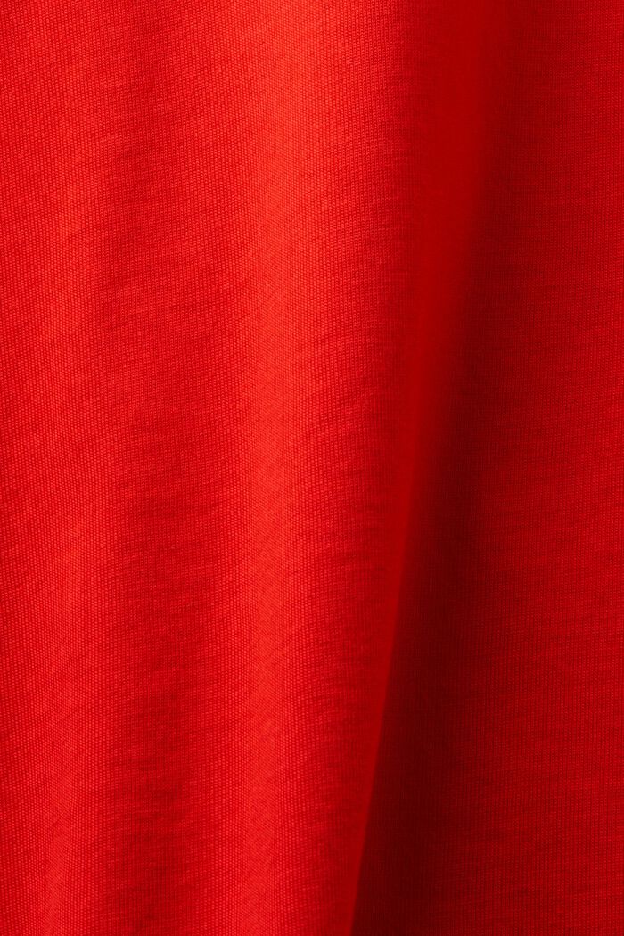 Camiseta de algodón pima con cuello redondo, RED, detail image number 4