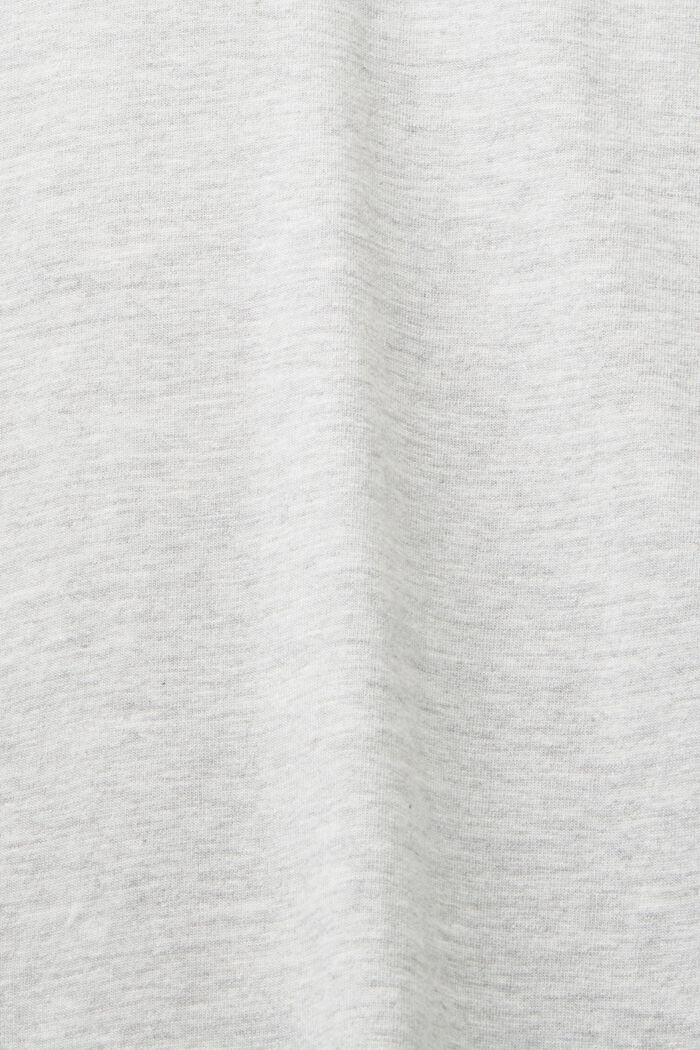 Camiseta mezcla algodón ecológico cuello pico, LIGHT GREY, detail image number 4