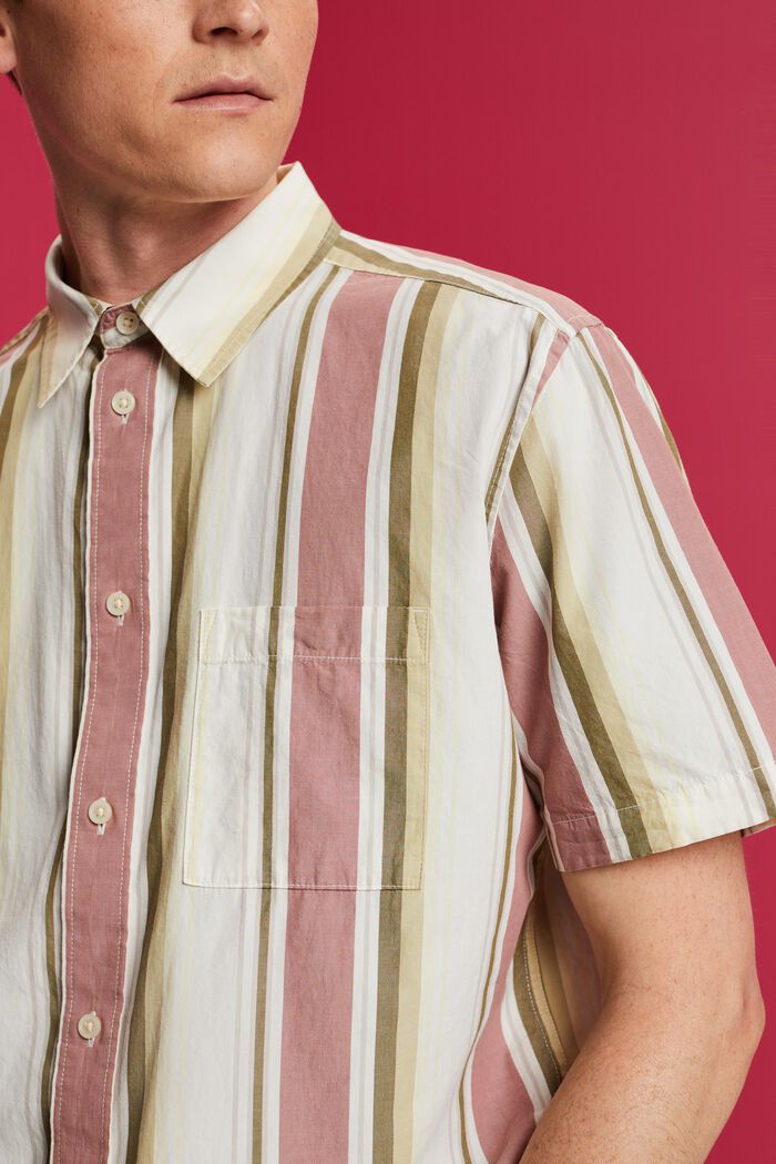 Camisa de manga corta estampada, 100% algodón, DARK OLD PINK, detail image number 2