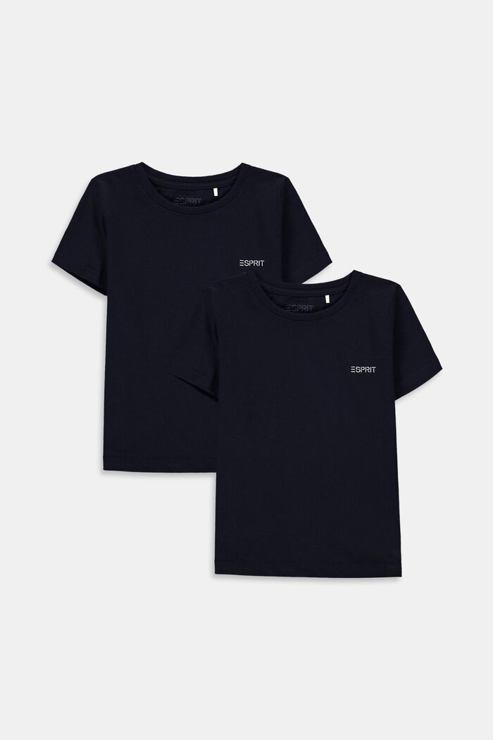 Pack de dos camisetas en 100% algodón, NAVY, overview