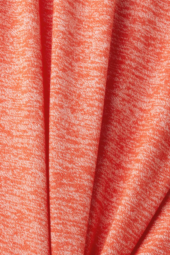 Jersey de punto mouliné con mangas cortas, ORANGE RED, detail image number 4