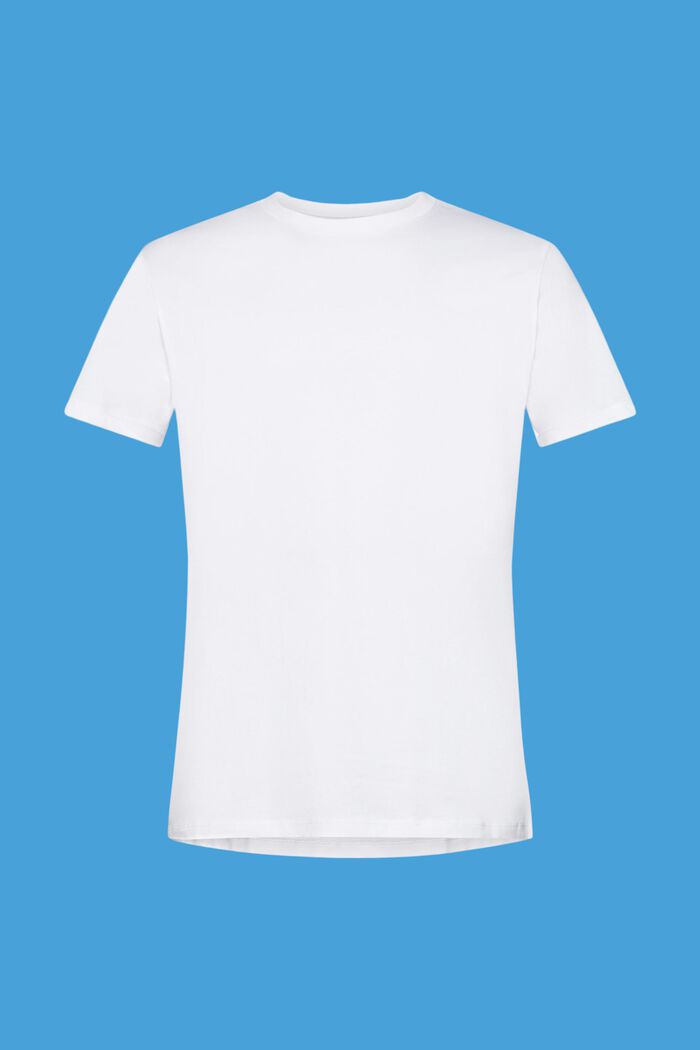Camiseta entallada de algodón, WHITE, detail image number 6