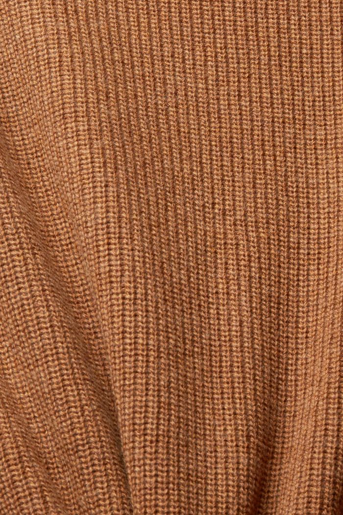 Jersey sin mangas en mezcla de lana, CARAMEL, detail image number 5