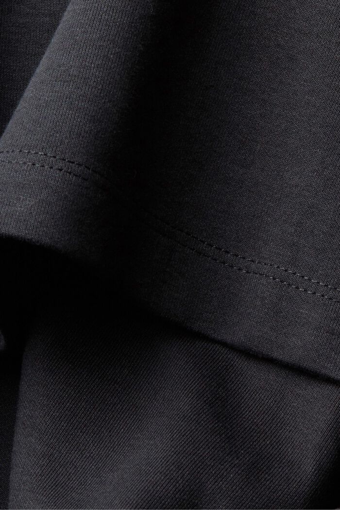 Sudadera extragrande con capucha y logotipo bordado, BLACK, detail image number 5
