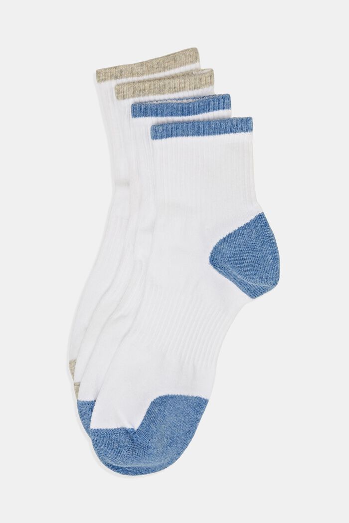Pack de 2 pares de calcetines deportivos con detalles de colores, NEW WHITE, detail image number 0