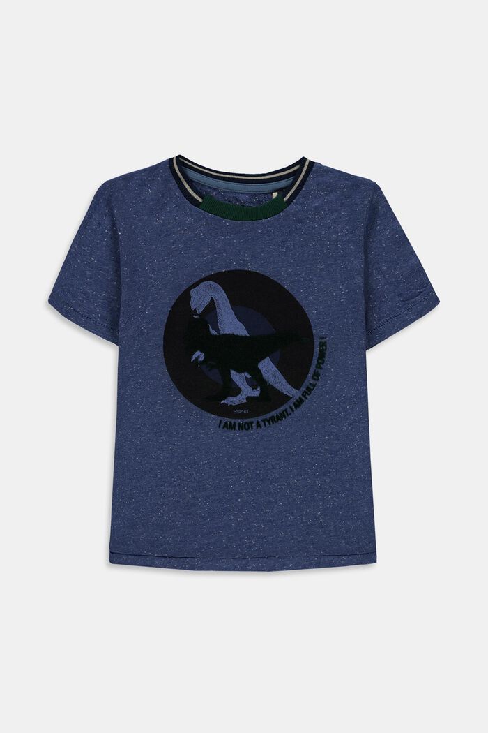 Camiseta con estampado en 100% algodón, BLUE, detail image number 0
