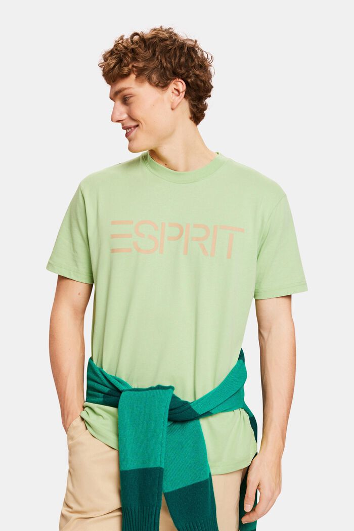 Camiseta unisex en jersey de algodón con logotipo, LIGHT GREEN, detail image number 0