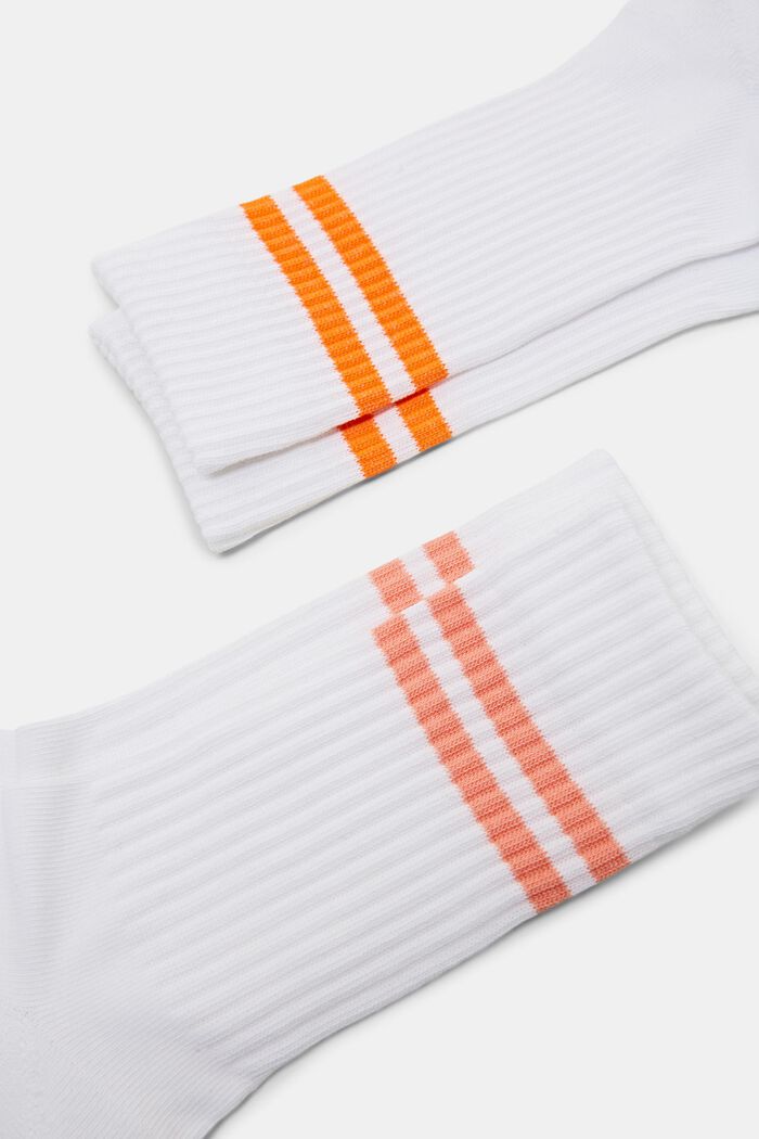 Pack de 2 pares de calcetines de tenis a rayas, WOOLWHITE, detail image number 2