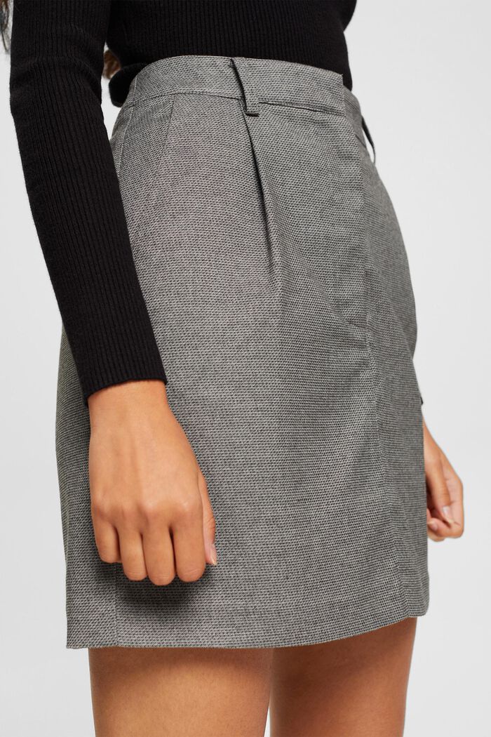 Minifalda de tweed, GUNMETAL, detail image number 2