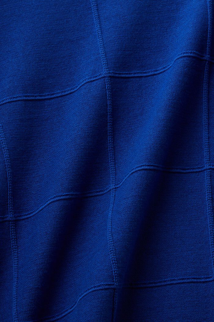 Jersey con textura de rejilla a tono, BRIGHT BLUE, detail image number 5