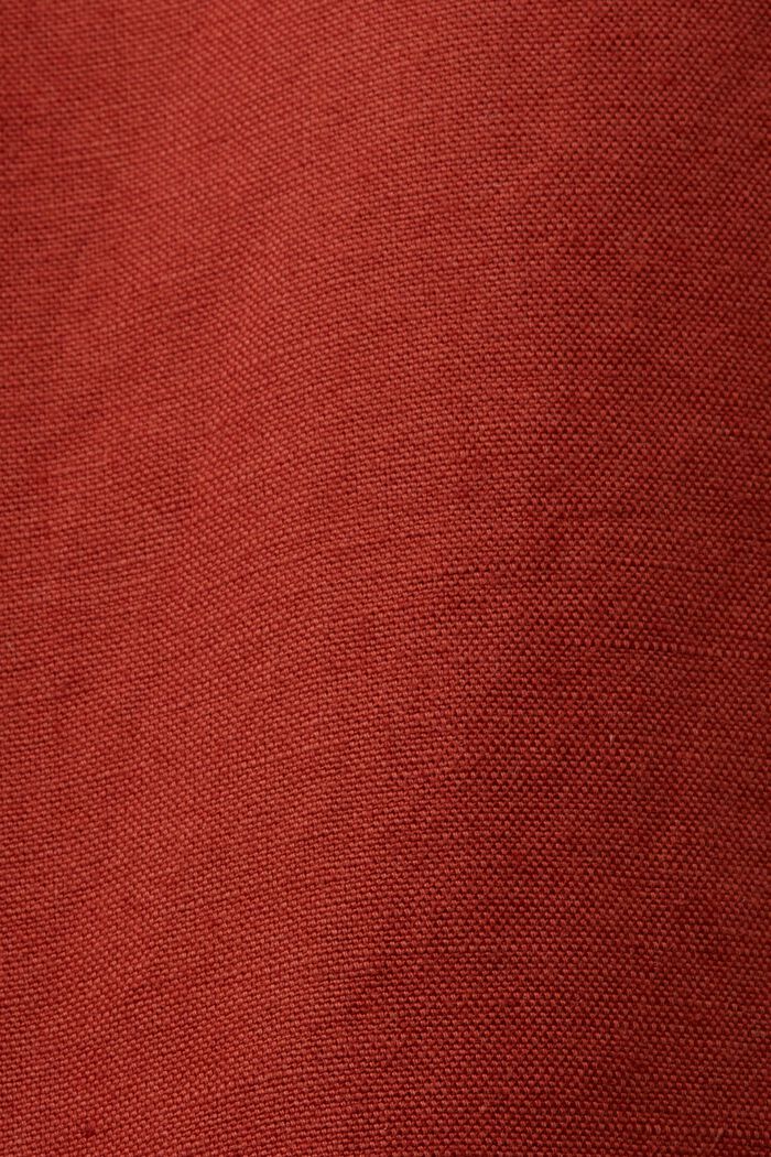 Culotte de lino y algodón con cinturón, TERRACOTTA, detail image number 6