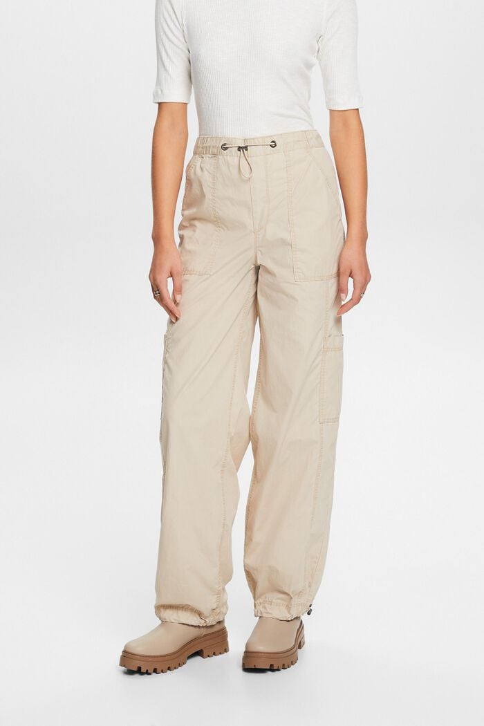 Pantalones estilo cargo, 100 % algodón, SAND, detail image number 0