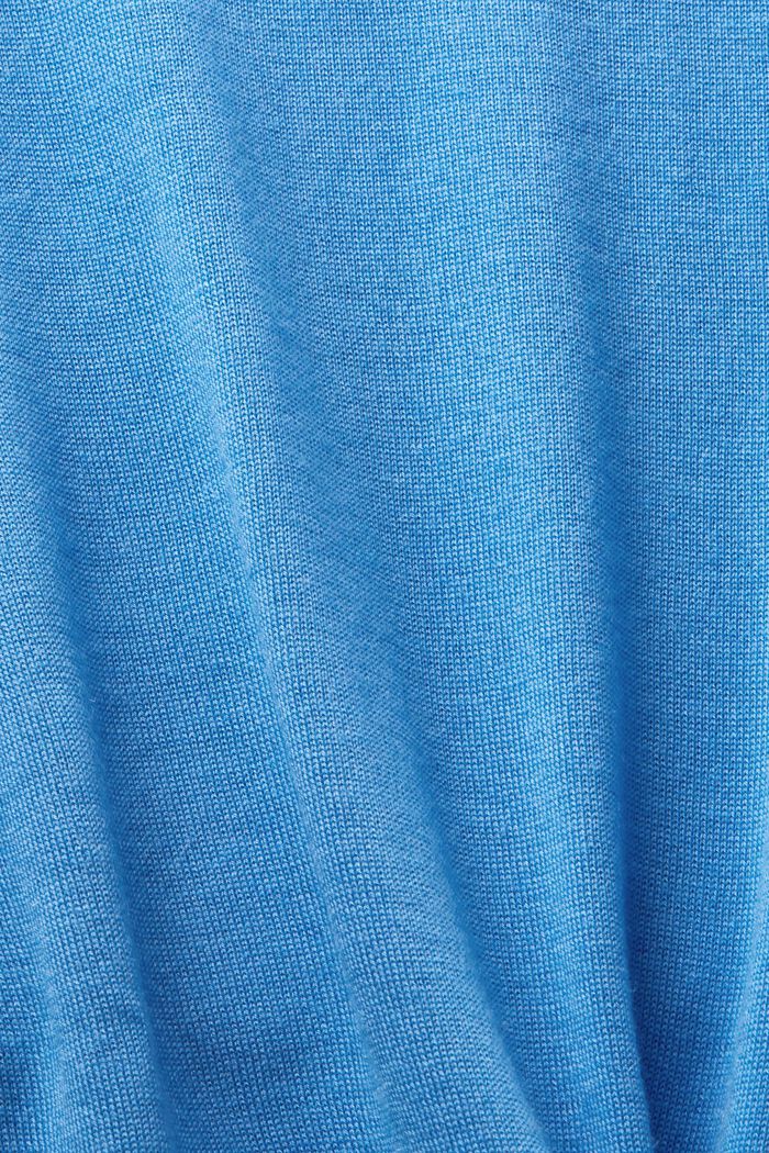 Jersey de cachemir con cuello redondo, BLUE, detail image number 4