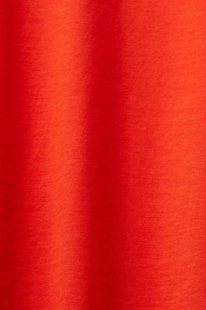 Camiseta de algodón pima con logotipo bordado, RED, detail image number 5