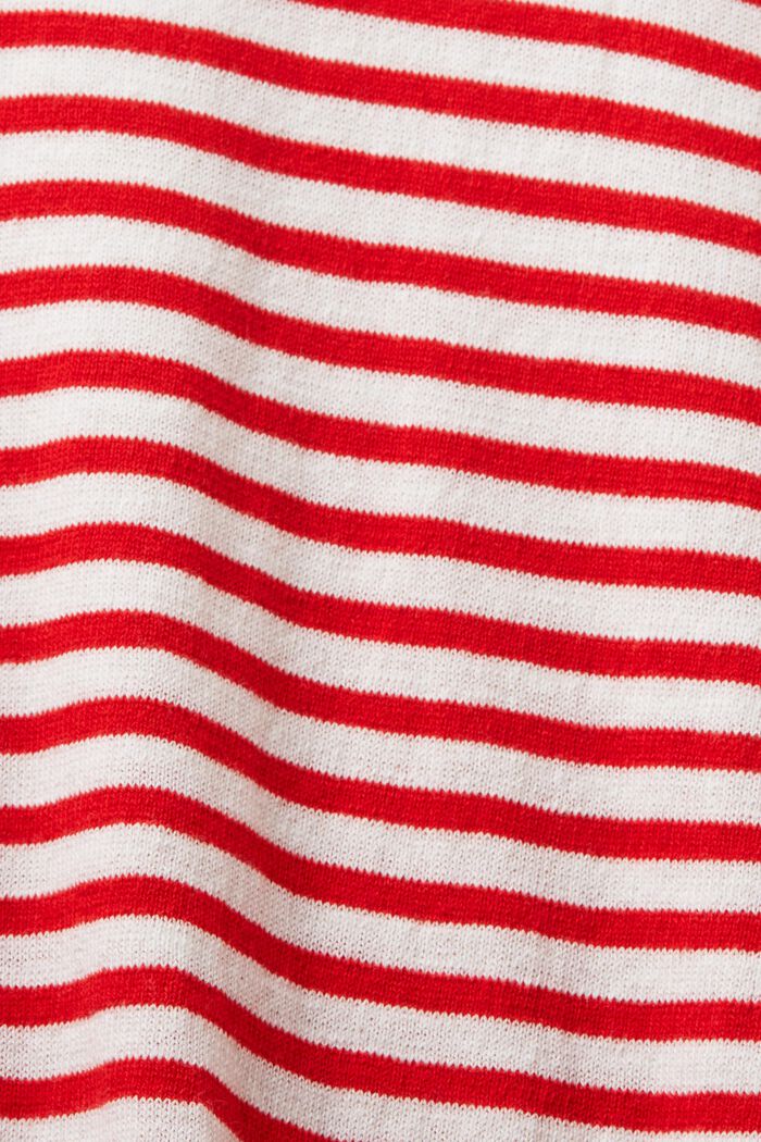 Jersey de algodón a rayas, RED, detail image number 5
