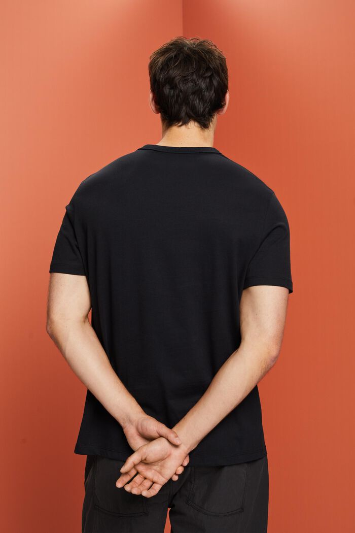 Camiseta de punto estampada, 100% algodón, BLACK, detail image number 3
