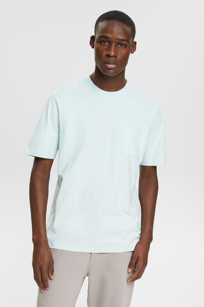 Camiseta de tejido jersey, 100% algodón, LIGHT AQUA GREEN, detail image number 0